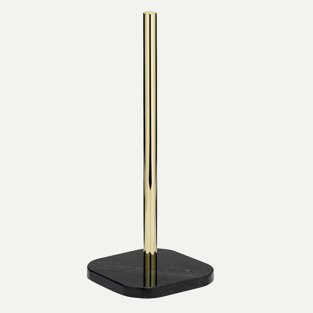 NOVA toiletrolhouder vrijstaand 37 cm – goud & zwart marmer