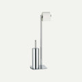 ZAGREB toiletset 20x20x71 cm – Zilver – Toiletborstel & toiletrolhouder