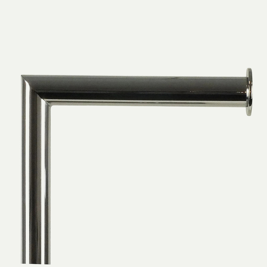 ZAGREB toiletset 20x20x71 cm – Zilver – Toiletborstel & toiletrolhouder
