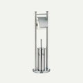 MILANO toiletset 22 x 22 x 77,5 cm – Zilver – Toiletborstel & toiletrolhouder