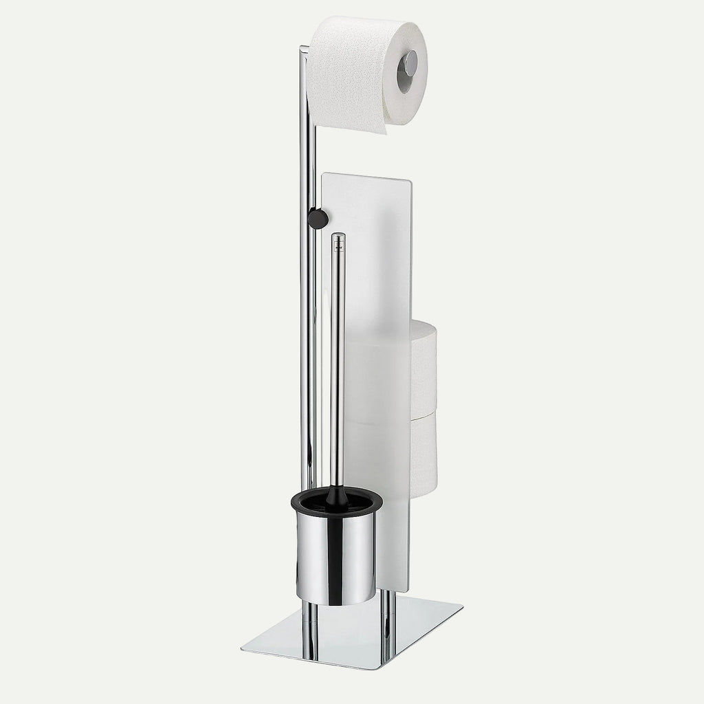 VELTRA toiletset vrijstaand – chroom – met reserve rolhouder