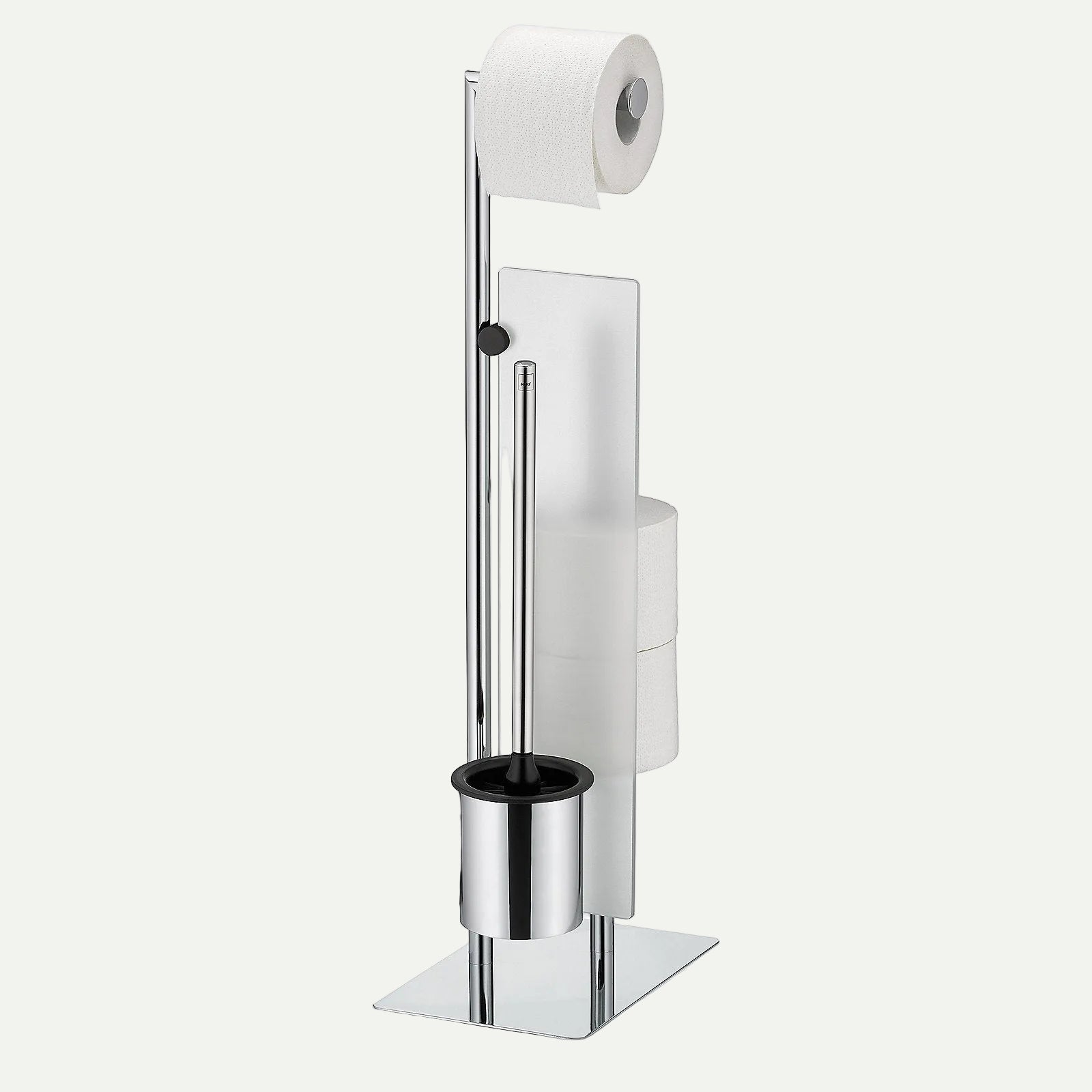 VELTRA toiletset vrijstaand – chroom – met reserve rolhouder