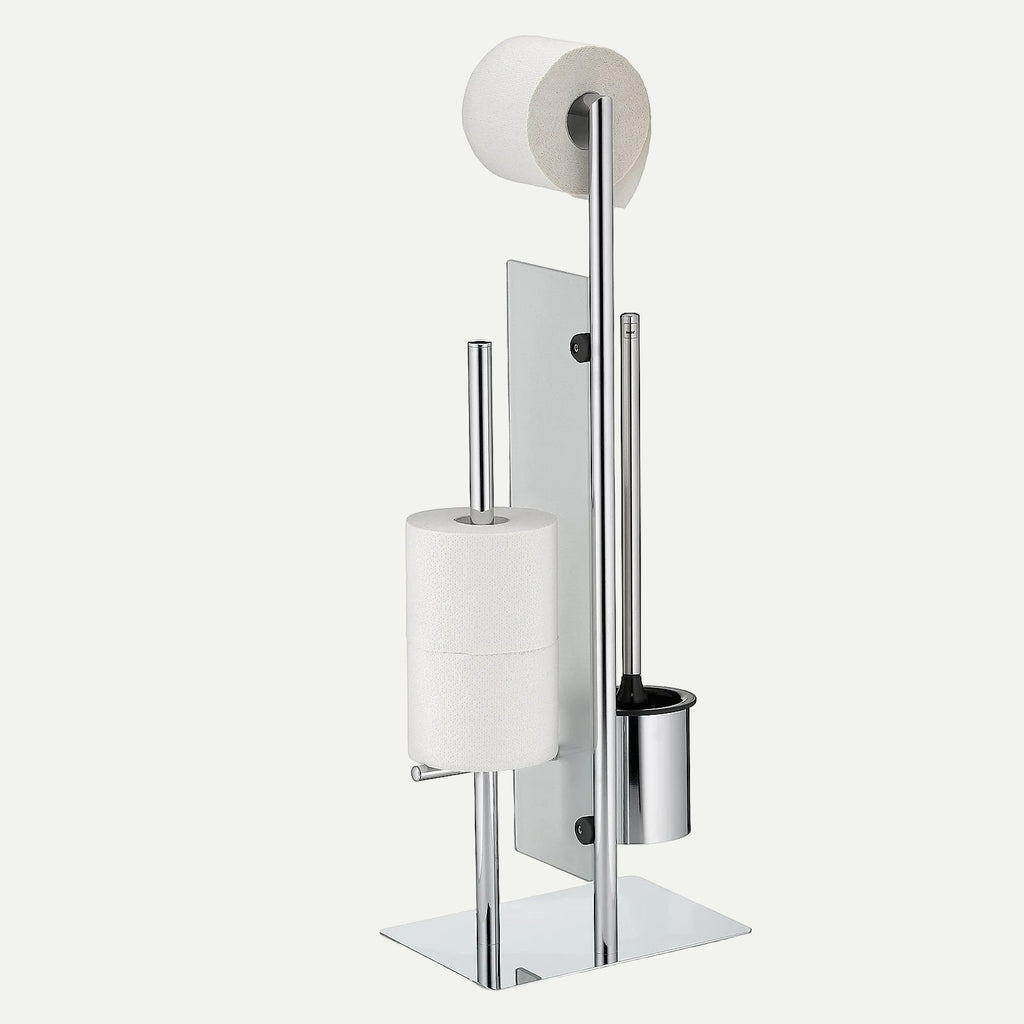 VELTRA toiletset vrijstaand – chroom – met reserve rolhouder