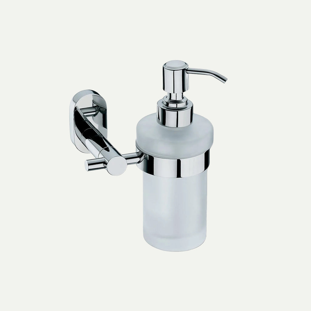 VIRELLO zeepdispenser wandmontage 250 ml – RVS & glas