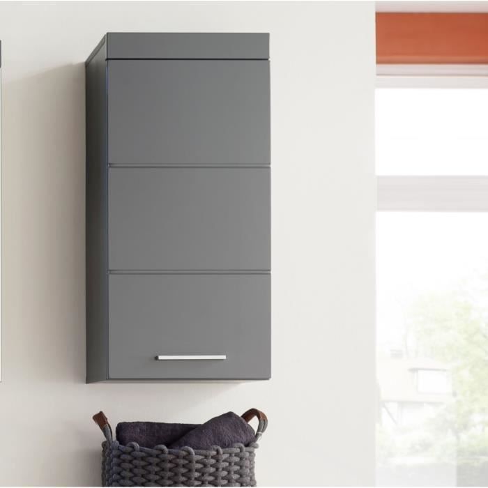 OSLO wandkast badkamer 1-deurs – grijs – hangend design