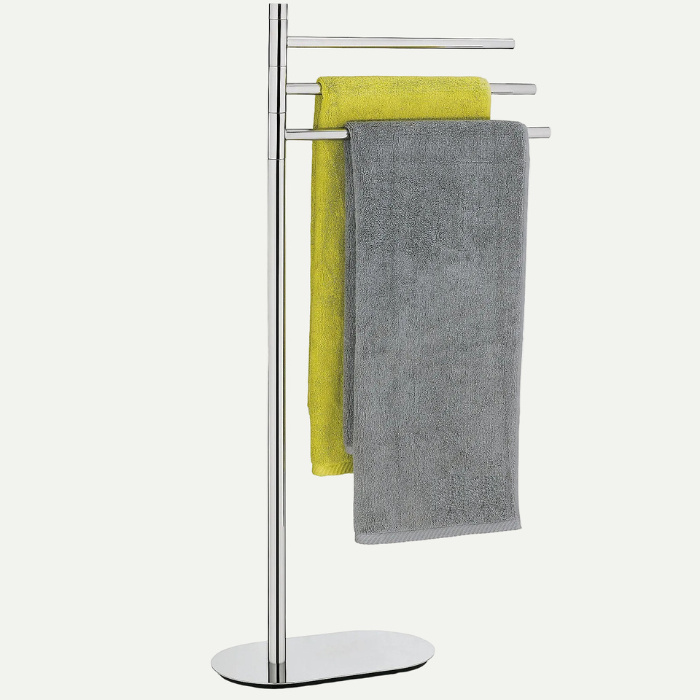 LUXORA staande handdoekhouder 91 cm – RVS 18/10 – vrijstaand design